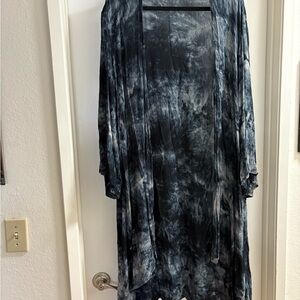 Torrid Blue Tie-Dye kimono Cardigan